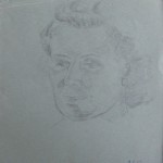 Portrait, Charcoal, 7.75” x 7”, Elizabeth Cann, $400.00